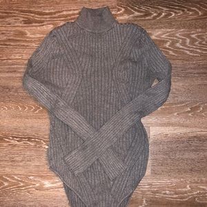 Kendall and Kylie ribbed sweater body suit